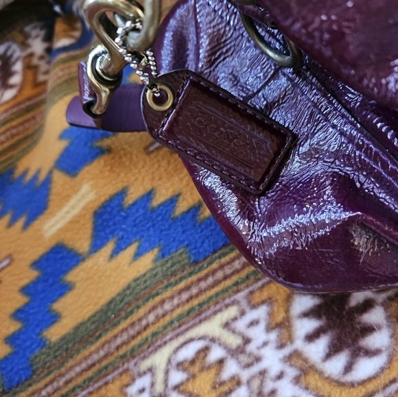 Coach Limited Addition Francine Purple Legacy Tote Bag Bowling Satchel - Picture 10 of 16